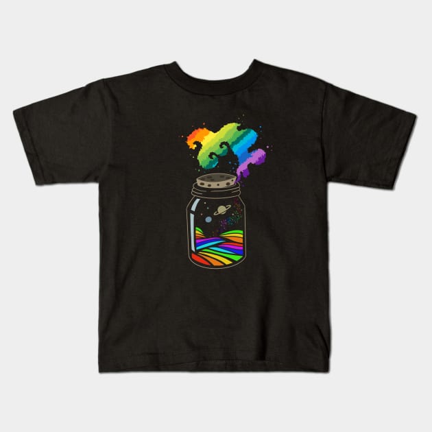 Universe in a Jar Multicoloured Design Kids T-Shirt by IceTees